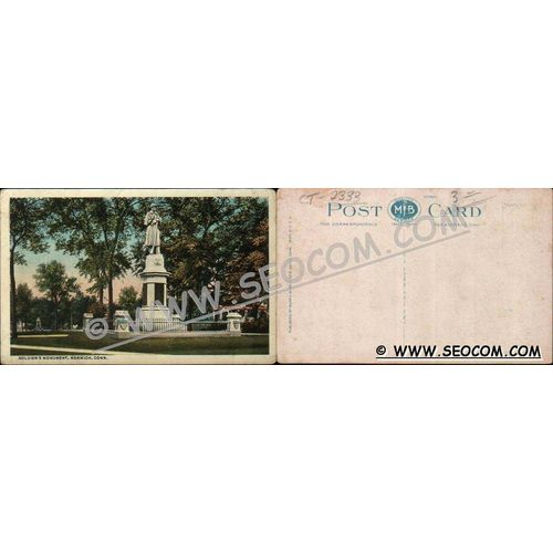CT Norwich Postcard Soldier's Monument ct_box4~2333