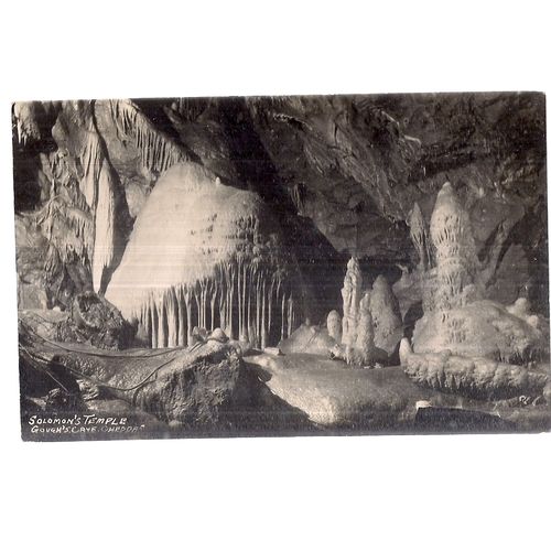 SOLOMON'S TEMPLE, GOUGH'S CAVE, CHEDDAR, SOMERSET unused antique postcard RP #