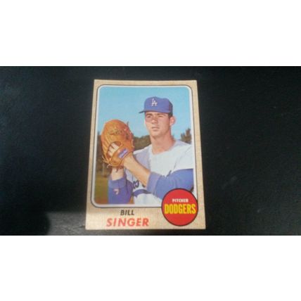 1968 Topps Card # 249 Bill Singer Very Good (3) Los Angeles Dodgers