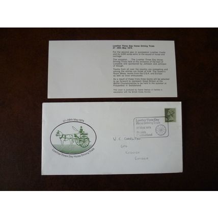 1974 GB Lowther Three Day Horse Driving Trials illustrated cover special event