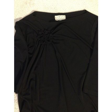 Rialto Collection by Joy Perreras Black Top Blouse 3/4 Sleeve Women's Size S