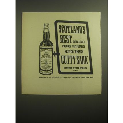 1959 Cutty Sark Scotch Ad - Scotland's best distilleries produce this quality