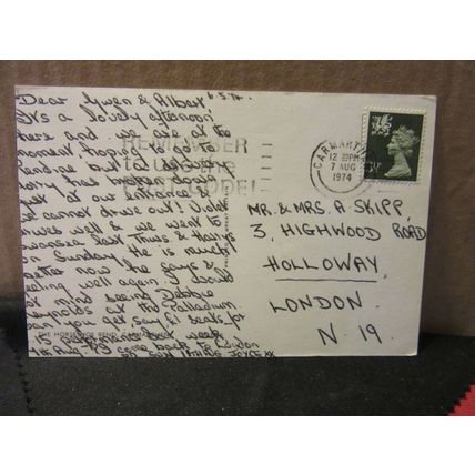 THE HORSESHOE BEND, CARMARTHEN used postcard 1974 pm =