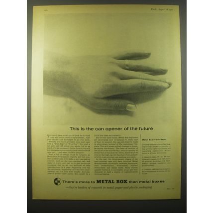 1965 Metal Box Ad - This is the can opener of the future