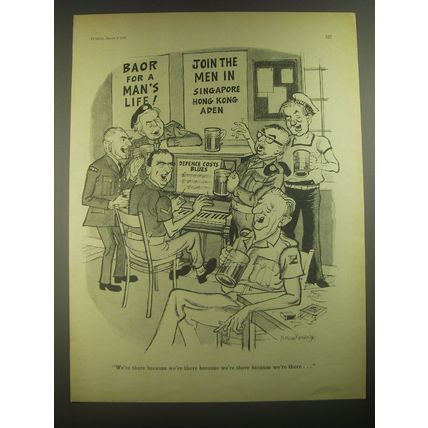 1967 Cartoon by Norman Mansbridge - We're there because we're there because