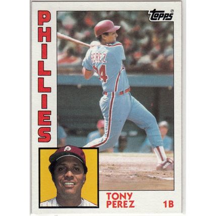 1984 Topps baseball card 385 Tony Perez