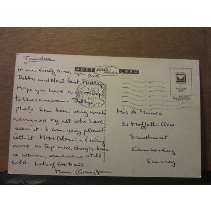 SHELL HOUSE, SOUTHBOURNE, Dorset.. used postcard by Dennis 1974 pm =