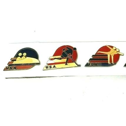 Olympic Games Winter Sport Hat Pin Vintage Lot of 6 (D6)