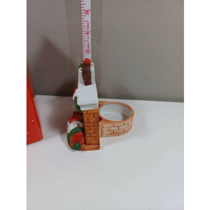 Vintage Avon Fireplace Friends Candle Holder with Bayberry Tealight Candle IOB