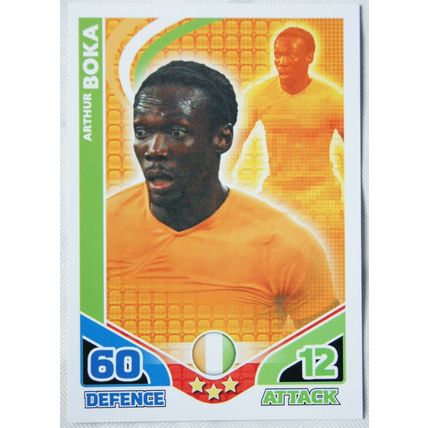 2010 Topps Match Attax World Cup Trading Card - Ivory Coast, Arthur Boka