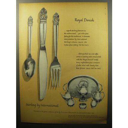 1951 International Silver Silverware Ad - Royal Danish