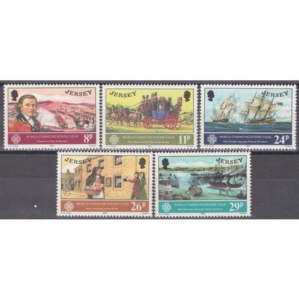 ZAYIX Great Britain - Jersey 310-314 MNH Communications Ships Postal Service