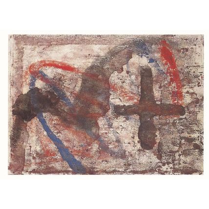 Hermann Glockner Cross Between Red & Blue Sweeps German Kreuz Painting Postcard
