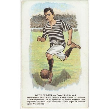 David Wilson Queens Park Scottish Old Football Player Postcard