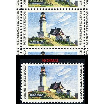 1391, MNH 6¢ Colors Shifted Down Freak Error Sheet of 50 Stamps - Stuart Katz