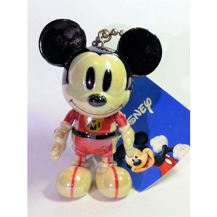 Disney Mickey Spacesuit (RED) Iridescent Jointed Figure Charm - Japan Import