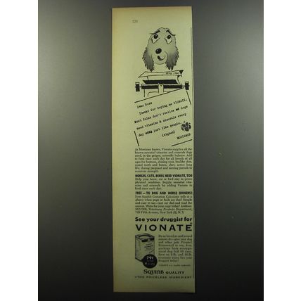 1956 Squibb Vionate Advertisement - Dear Boss Thanks for buying me Vionate