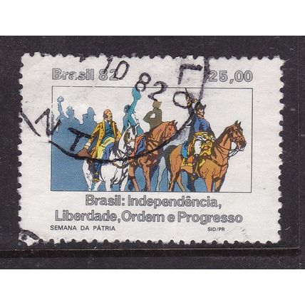 Brazil 1982 Ipiranga Cry 25cr fine used SG 1975 VGC