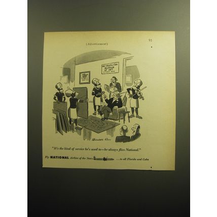1958 National Airline Ad - Cartoon by Bandel Linn - Metropolitan Museum of Art