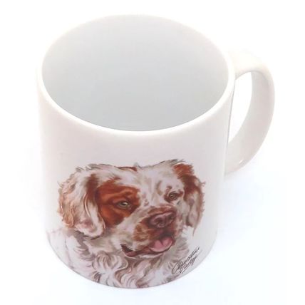 Brown & White Dog Mug Fine China 8.7 CM Ceramic Tableware Beverage Gift