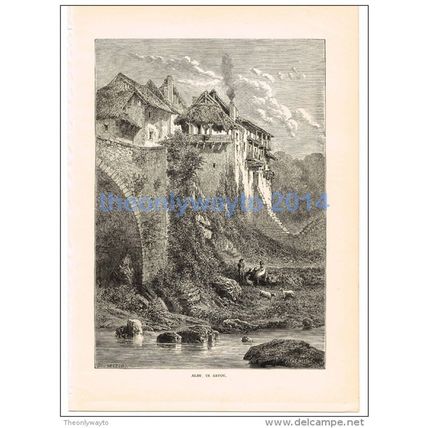 ALBY IN SAVOY, FRANCE, BOOK ILLUSTRATION, 1880
