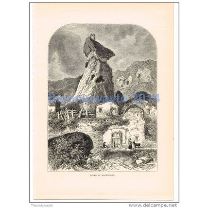 TOWER OF MAURIFOLET, FRANCE, BOOK ILLUSTRATION, 1880