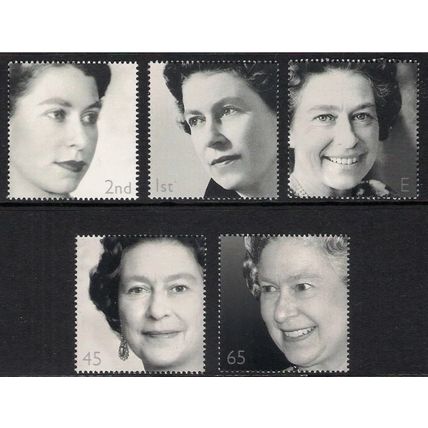 GB 2002 QEII Coronation Golden Jubilee Unmounted Mint SG 2253-2257 Sc 2017-2021