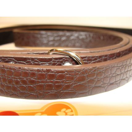 BARK LOVER DOG LEASH BRAND NEW SIMULATED BROWN LEATHER