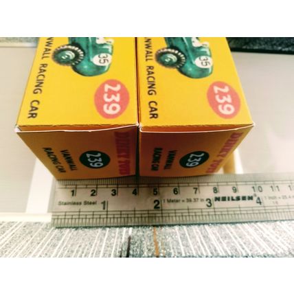 Dinky No239 Vanwall Racing Car - Replica / Repro Box