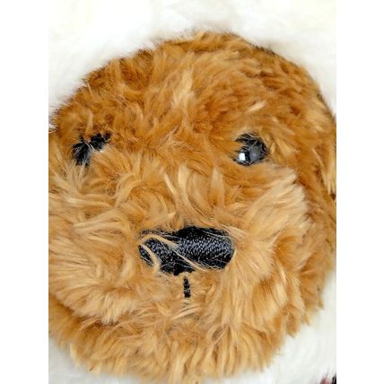Just Friends 14" Fuzzy Brown Christmas Bear Velvet Robed Gold Pom Pom Santa Hat