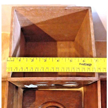 Vintage Japan Canister Box Wood Brown Lot Of 3 Square Imperial Fighting Roosters