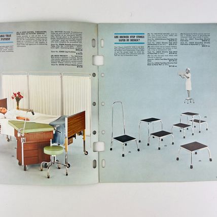 E F Brewer Company Hospital Surgical Nursing Home Equipment Brochure 1967