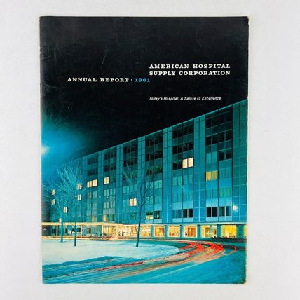 American Hospital Supply Corp Annual Report 1961 Vintage