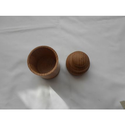 Vintage Small Wooden Storage Pot