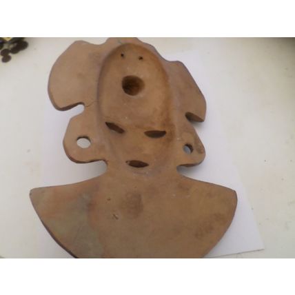 Vintage - Mayan - Mexico - Terracotta - Mask/Wall Hanging- 1980`S - Approx. 28cm