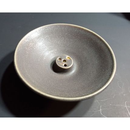 Iron Crystal Wheel Incense Holder, Shoyeido Hand Crafted Ceramic Burner
