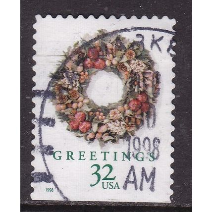 United States 1998 Tropical Wreath 32c Fine Used SG 3522 VGC