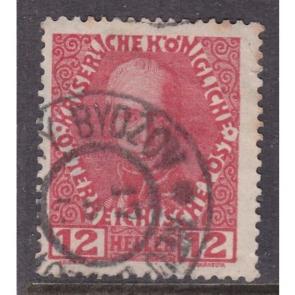 Austria 1908 NOVY BYDZOV POSTMARK on Francis 1 12h VGC