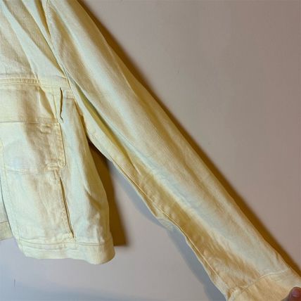 Ellen Tracy Women's Linen Blend Jacket Yellow Sz 14 Zip Up Snap Button Wristlets