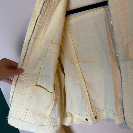 Ellen Tracy Women's Linen Blend Jacket Yellow Sz 14 Zip Up Snap Button Wristlets