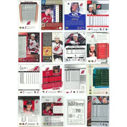 Patrik Elias 14x card lot incl Foil, Sticker