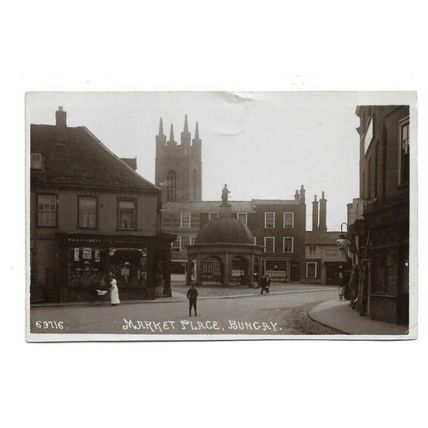 Market Place, Bungay, Suffolk, RP Postcard.