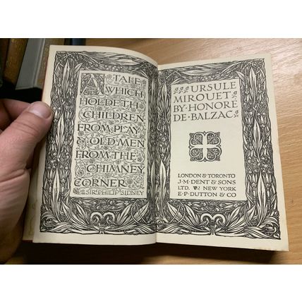 1925 HONORE DE BALZAC "URSULE MIROUET" FICTION 100 YEARS OLD HARDBACK BOOK (P3)