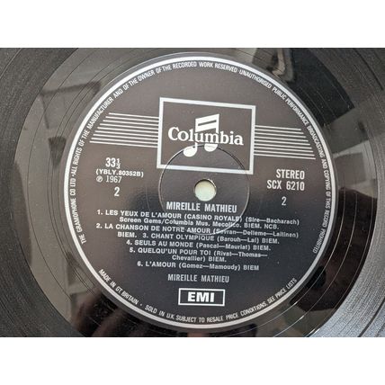 MIREILLE MATHIEU LP vinyl record 1969 1st UK issue POP chanson France VGC