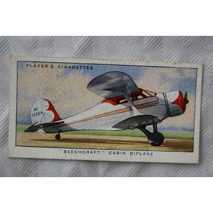 1935 Players Aeroplanes (Civil) No. 30 Beechcraft Cabin Biplane