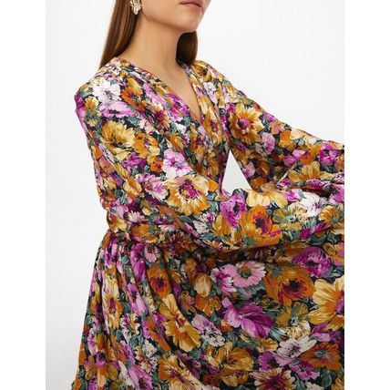 COAST Floral Print Long Sleeve Midi Dress BNWT