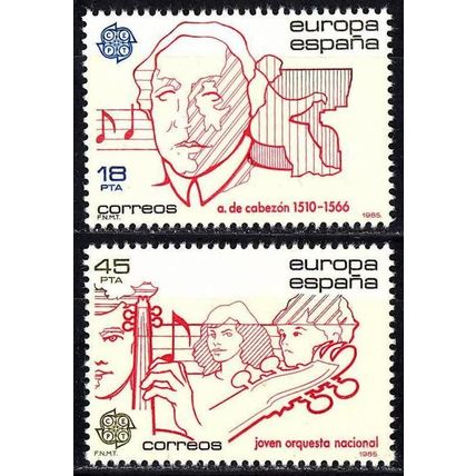 España. 1985. Mi # 2671 / 72. EUROPA Cept. Music