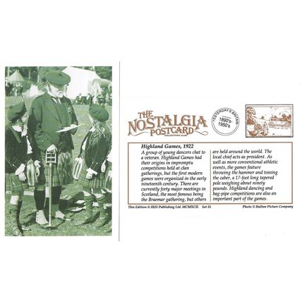Postcard Highland Games 1922 Dancers & Veteran Scotland Scotsman - Nostalgia