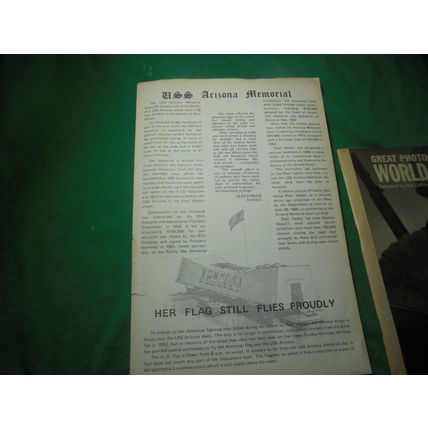 1964 Great Photos of WORLD WAR TWO + USS ARIZONA Opening Day Booklets!! $13.00 S
