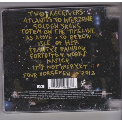 Klaxons : Myths Of The Near Future. (2007) CD album